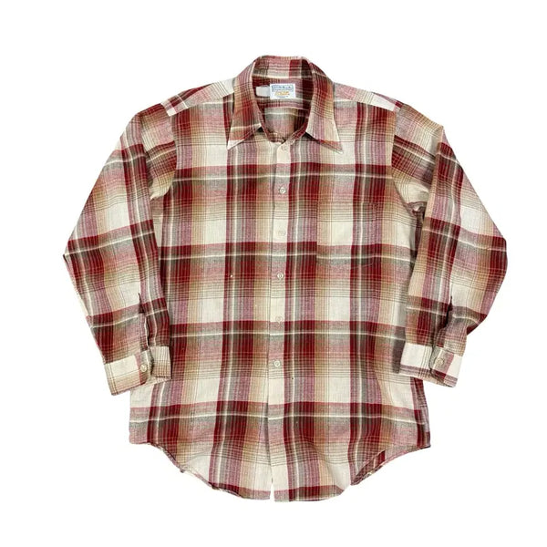[BUNJANG] Vintage 70s Sears Plaid Shirt XL / 빈티지 70s Sears Plaid Shirt 시어스 플레이드 셔츠