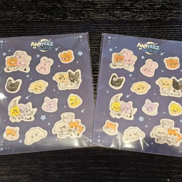 [BUNJANG] Ateez Aniteez Water 3D Stickers Bundle Set / 일괄) 포카x 애니티즈 워터 입체 스티커 2장 에이티즈 ateez aniteez