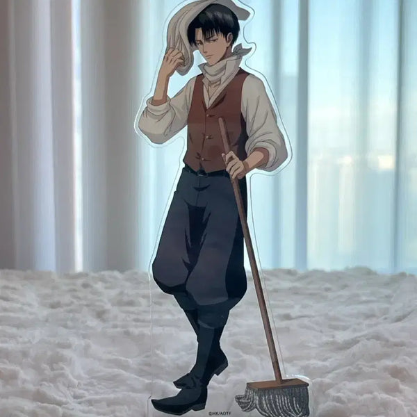 [BUNJANG] Attack on Titan Levi Ackerman 10th Anniversary Cleaning Acrylic Stand / 진격의 거인 진격거 리바이 아커만 10주년 청소 아크릴 스탠드