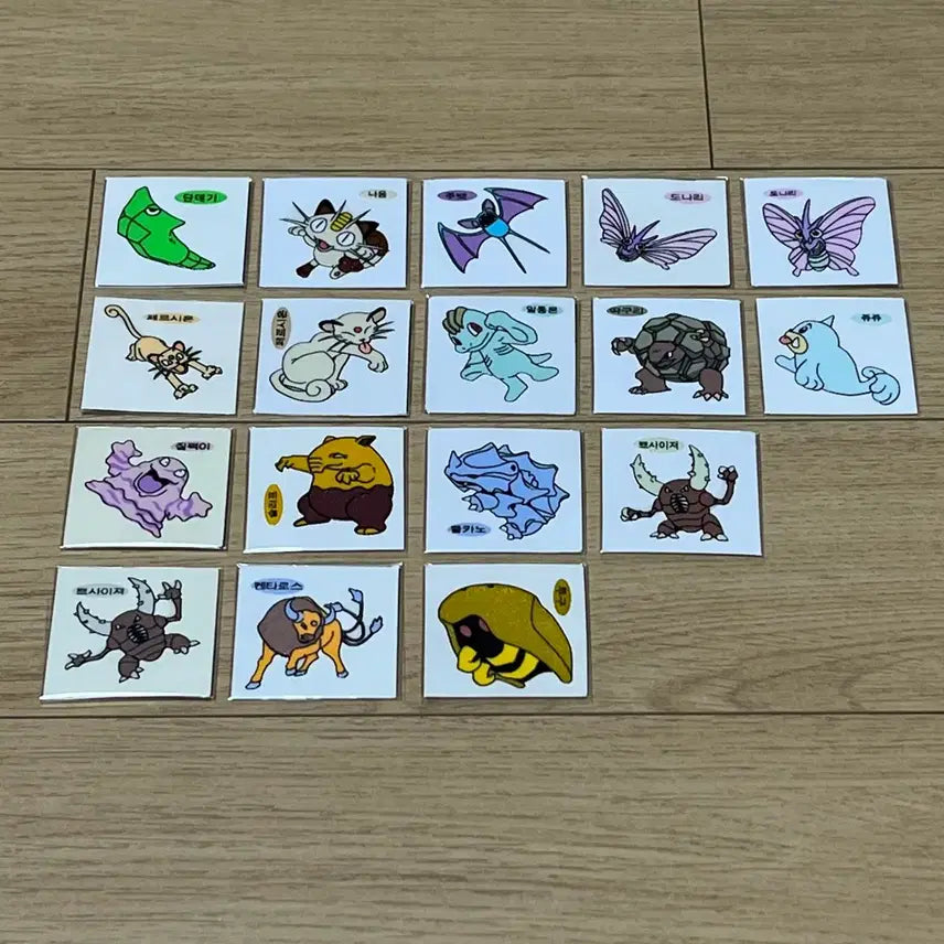 [BUNJANG] Pokemon 1999 Unpeeled Sticker Set / 99년(구버전) 포켓몬(안뗀씰)