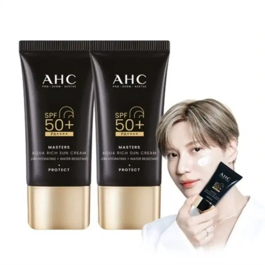 [BUNJANG] AHC Masters Aqua Rich Sun Cream SPF50+ PA++++ (30ml, 2-Pack) / AHC 마스터즈 아쿠아 리치 선크림 SPF50+ PA++++, 30ml, 2개