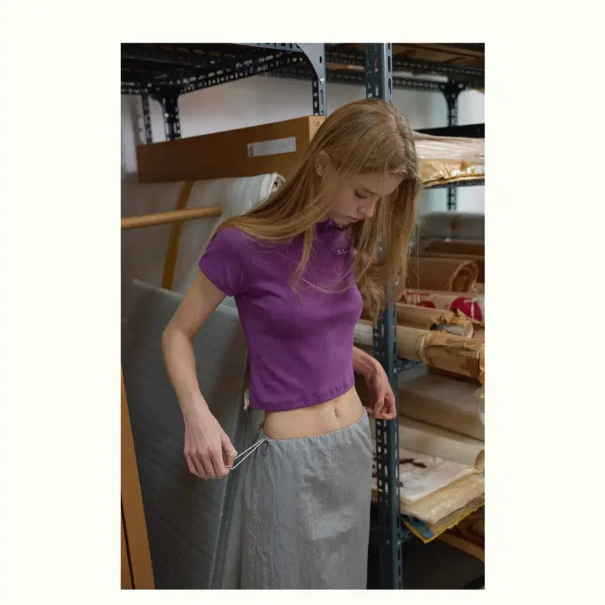 [BUNJANG] Bymood Purple Short Sleeve T-Shirt / 바이무드 티셔츠