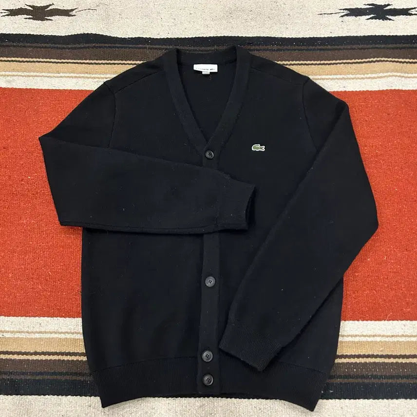 [BUNJANG] Lacoste Y-Neck Wool Cardigan / 라코스테 y넥 방모 가디건