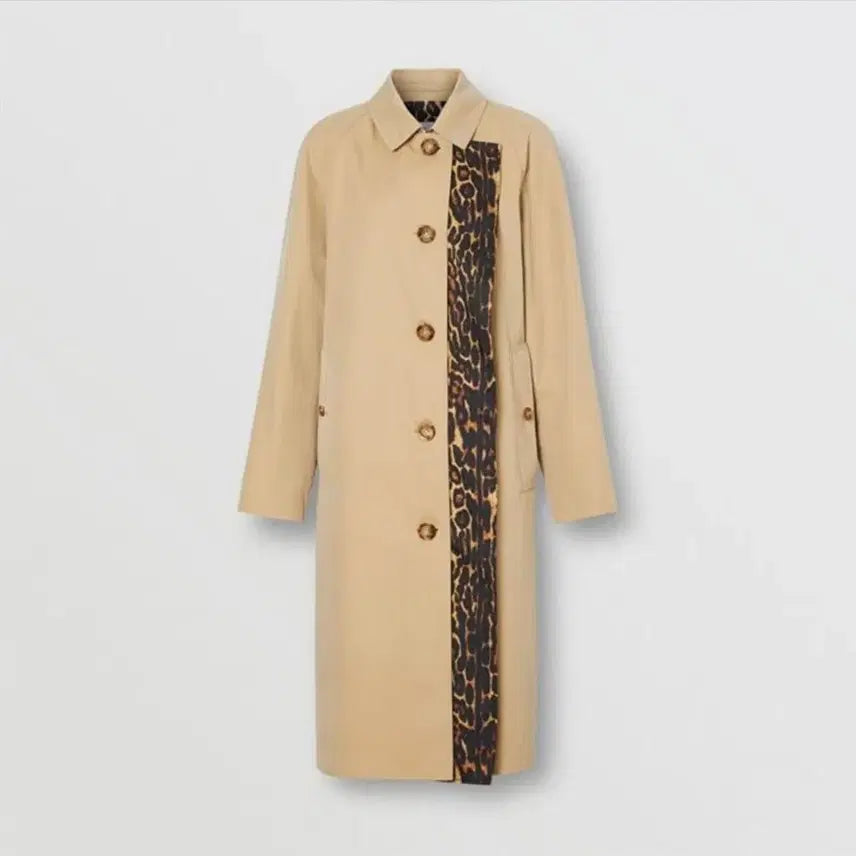 [BUNJANG] Burberry Leopard Lined Trench Coat / 버버리 레오파드 안감 트렌치코트
