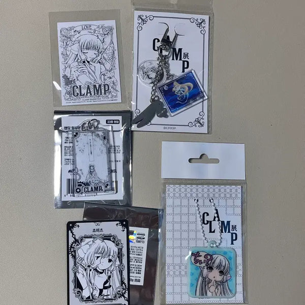 [BUNJANG] CLAMP Chobits Chi Photocard & Acrylic Keychain Bundle Set / 클램프전(CLAMP) 쵸비츠 치이 아크릴/소프트 키링, 프로필카드, 특전 5종 일괄