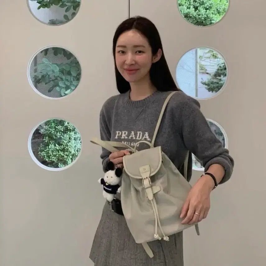 [BUNJANG] Depound Ivory Backpack / 드파운드 아이보리 백팩