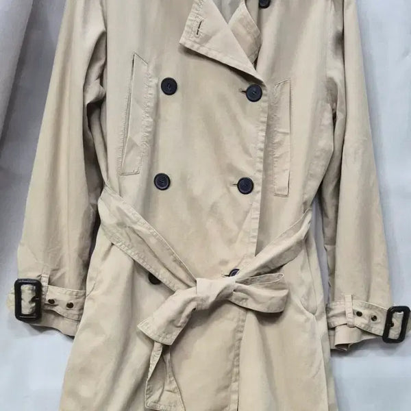 [BUNJANG] Tomboy Beige Double-Button Trench Coat / 톰보이 베이지 더블 버튼 트렌치코트