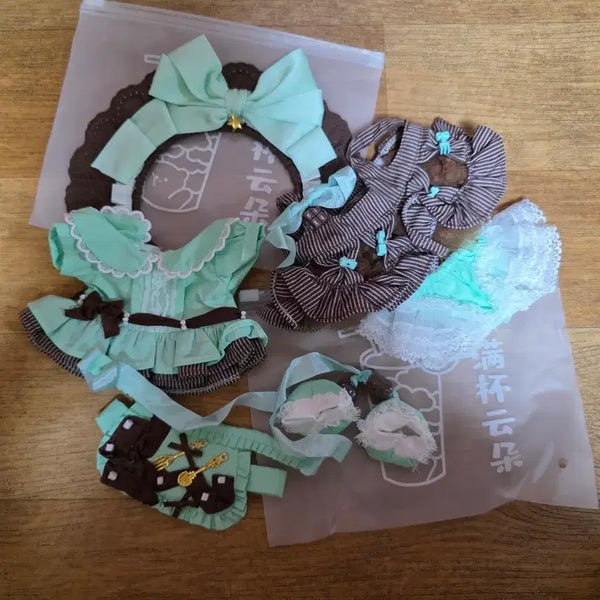 [BUNJANG] 20cm Plush Doll Outfit Set Mint Chocolate Patissier / 민트초코 파티시에 20cm 솜인형 옷