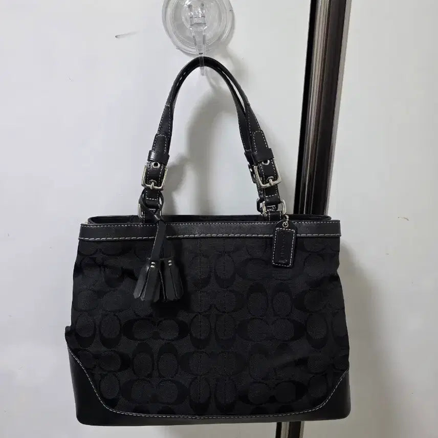 [BUNJANG] Coach Signature Tote Bag Black / 코치 시그니처 토트백 블랙
