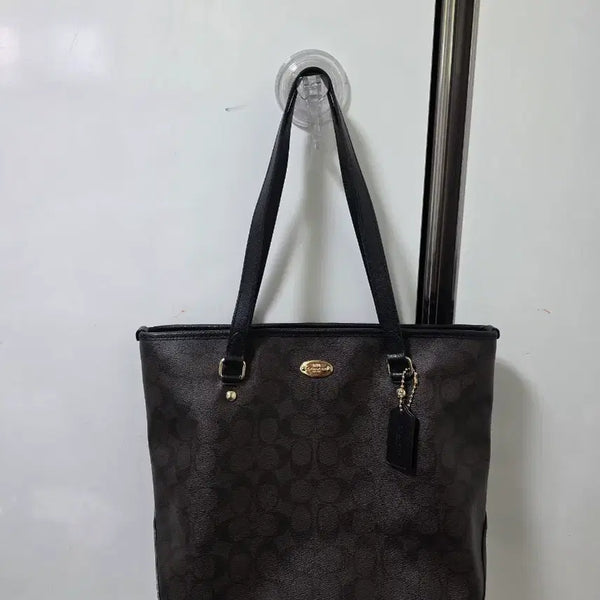[BUNJANG] Coach Signature Tote Bag Brown / 코치 토트백 브라운 시그니처
