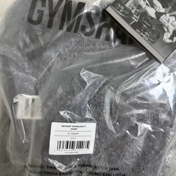 [BUNJANG] Gymshark Devant T-Shirt Black M / 짐샤크 devant 반팔 블랙 M