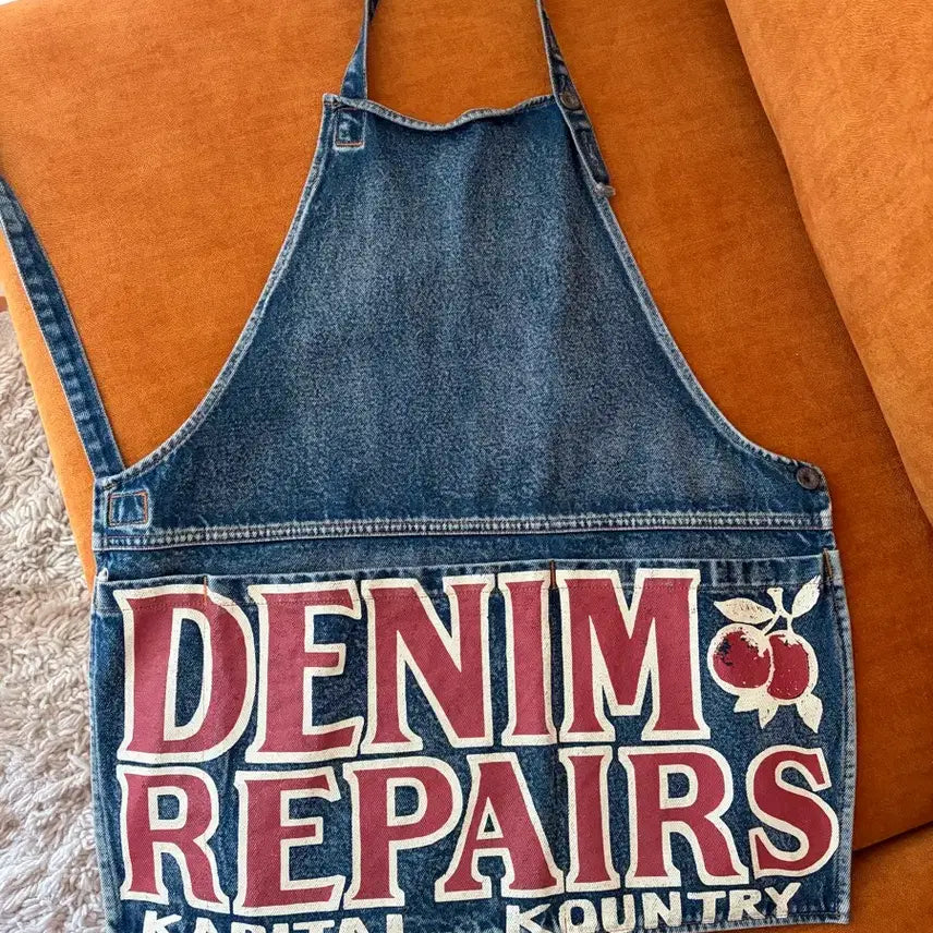 [BUNJANG] Capital Denim Apron / 캐피탈 앞치마