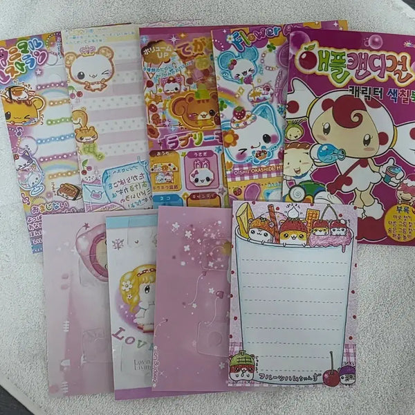 [BUNJANG] Heisei Retro Coated Postcard Bundle / 헤이세이 레트로 고전 지류 편지지 코팅 엽서 일괄