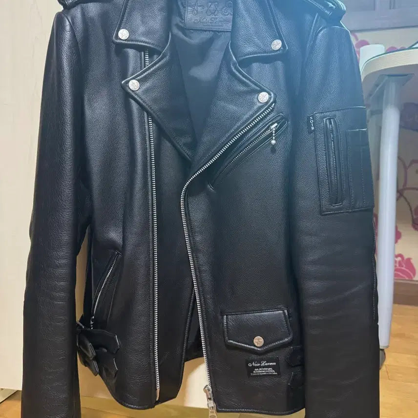 [BUNJANG] Noir Larmes Leather Jacket / 느와르 라르메스 가죽자켓 바이크