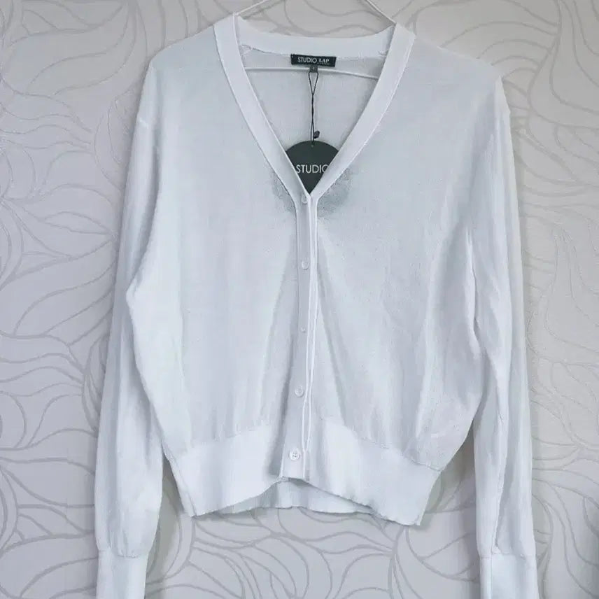 [BUNJANG] Mixxo White Knit Cardigan / [택있는 새상품] 여름 니트 긴팔 가디건 살안타 템 미쏘 반팔 정장 자켓 (화이트)