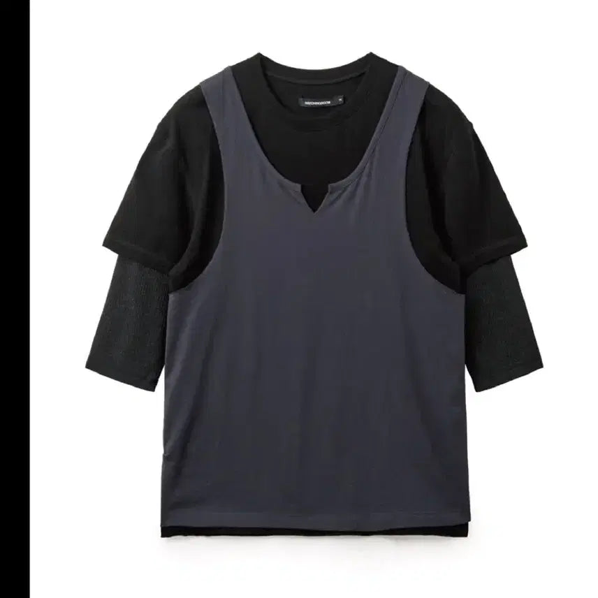 [BUNJANG] HAECHINGROOM Triple Layered T-Shirt Blue Charcoal / 해칭룸 트리플 레이어드 티셔츠 Triple Layered 새상품(가격내림)