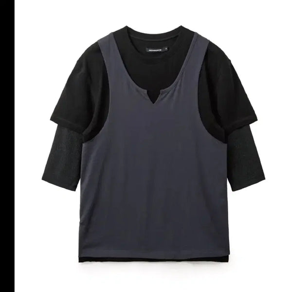 [BUNJANG] HAECHINGROOM Triple Layered T-Shirt Blue Charcoal / 해칭룸 트리플 레이어드 티셔츠 Triple Layered 새상품(가격내림)