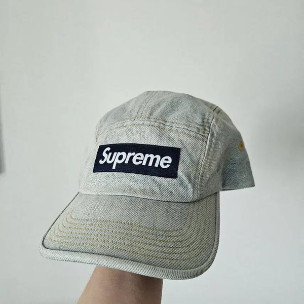 [BUNJANG] Supreme 23SS Denim Camp Cap Dirty Indigo / 슈프림 23SS 데님 캠프캡 더티 인디고 모자 볼캡