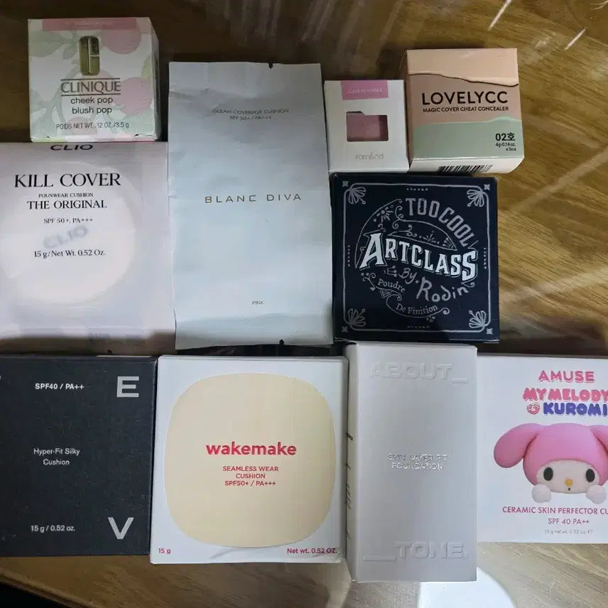 [BUNJANG] Bundle Set of Spring Cool Tones (Cool-toned) Makeup - Unused / [ALL 미개봉 미사용/ 급처] 베이스 위주 여쿨 화장품 일괄 (캔메이크 파우더 본품 MI 증정)