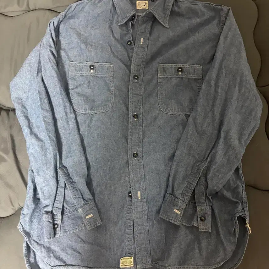 [BUNJANG] OrSlow Chambray Shirt Size 3 / 오어슬로우 샴브레이 셔츠 3
