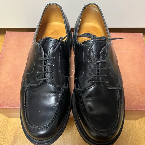 [BUNJANG] Berwick 1707 4477 U-Tip Derby Black Leather Shoes / Berwick 1707 4477 모델 판매합니다.