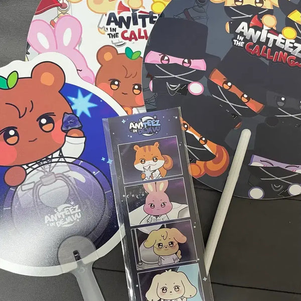 [BUNJANG] Ateez Aniteez Stamp Event Fan - Bundle Set / 일괄)에이티즈 애니티즈 스탬프 특전 입장 특전 부채