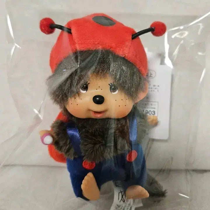 [BUNJANG] Ladybug Monchhichi Doll Keyring / 무당벌레몬치치인형키링