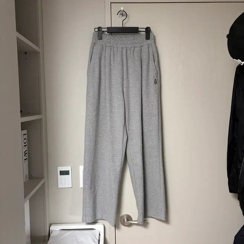 [BUNJANG] Gagae Union One Tack Wide Sweatpants - Grey L / 가까이 유니언즈 원턱 와이드 스웨트팬츠 그레이 L