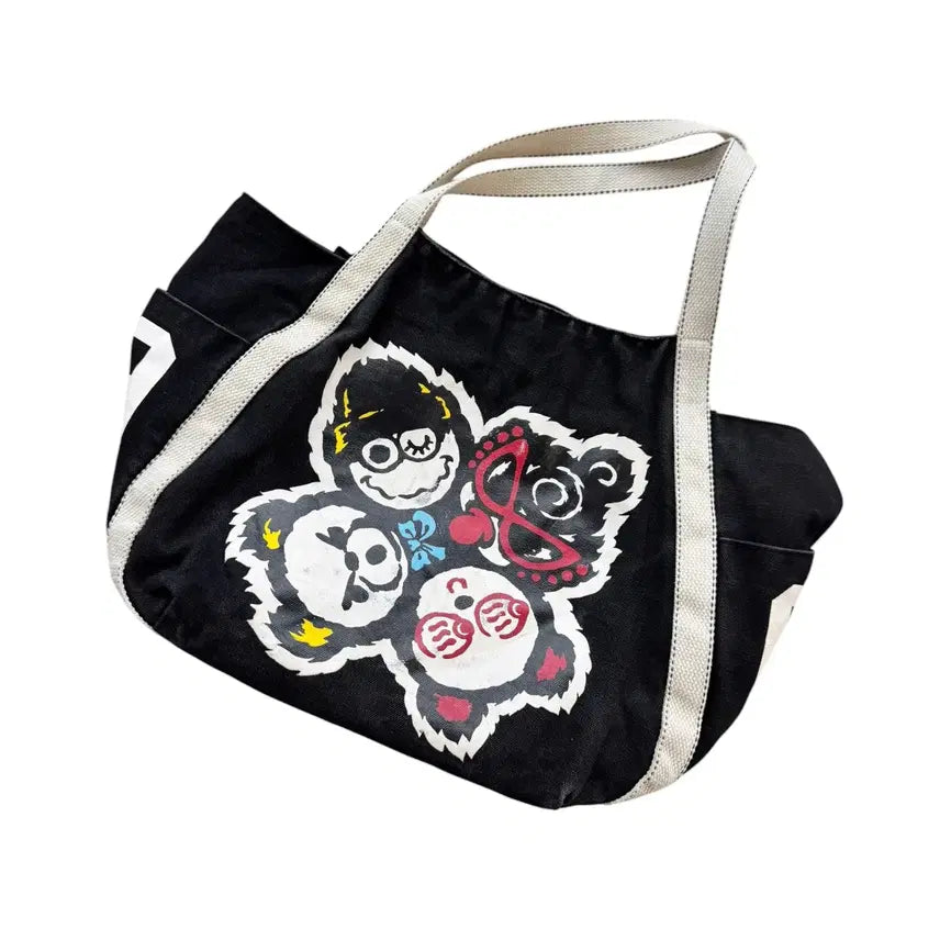 [BUNJANG] Hysteric Glamour Canvas Shoulder Tote Bag Black / 히스테릭글래머 캔버스 숄더백 블랙