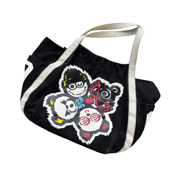 [BUNJANG] Hysteric Glamour Canvas Shoulder Tote Bag Black / 히스테릭글래머 캔버스 숄더백 블랙