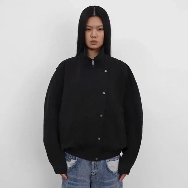 [BUNJANG] Sandro Side Button Cotton Jacket Black / 샌드릭 사이드 버튼 코튼 자켓 블랙