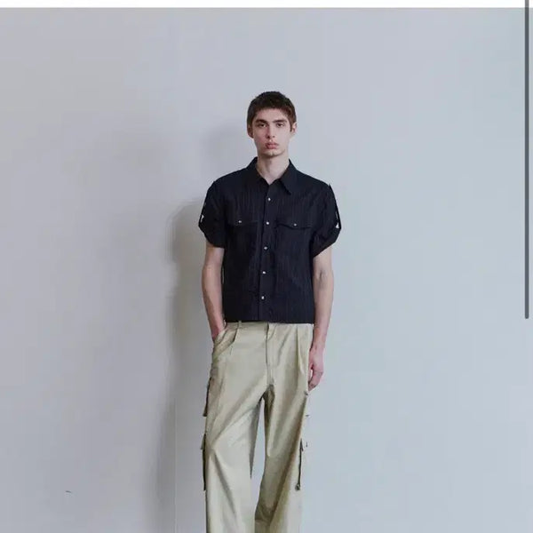 [BUNJANG] Wavy ness Horizon Stripe Half Shirt - Size 2 / 웨이비니스 Horizon stripe half shirts 2사이즈