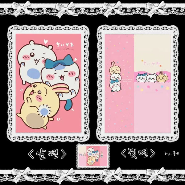 [BUNJANG] Chiikawa Character Wrapping Paper Design (Handmade Envelope) A4 JPEG File / 포용)) 캐릭터랩핑지 '치이카와' (수제봉투) 도안 판매 A4
