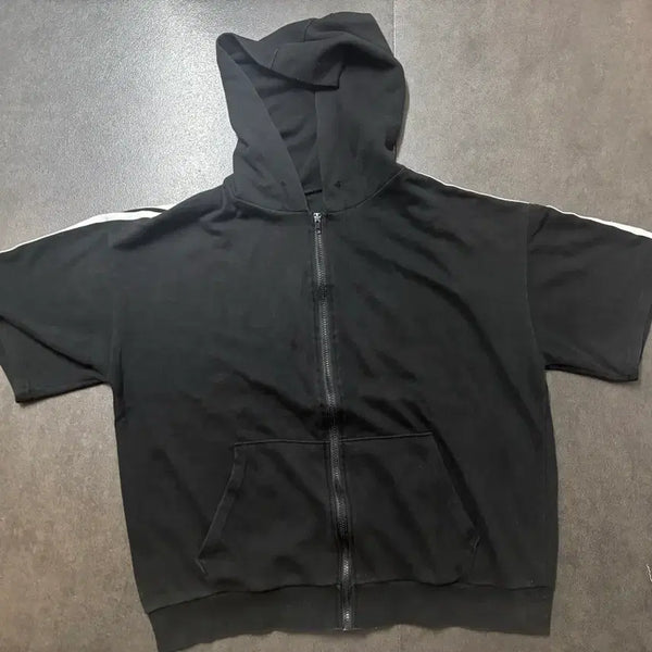 [BUNJANG] Zip-Up Hoodie / 반팔 후드집업