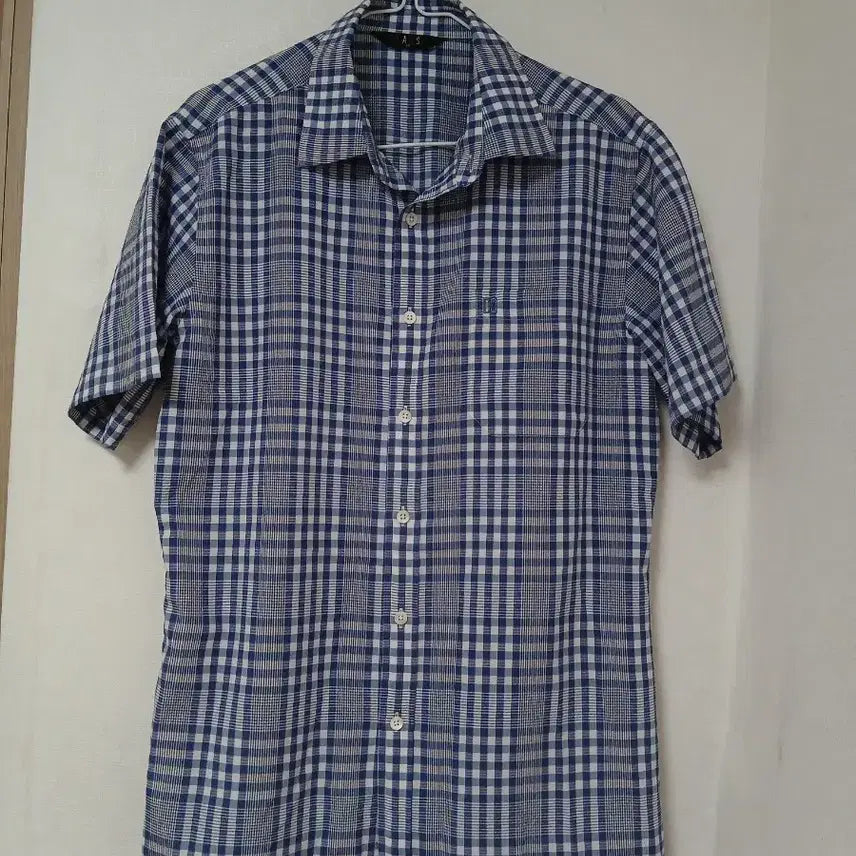 [BUNJANG] Daks Check Short Sleeve Shirt 100 / 닥스 체크 반팔 셔츠 100