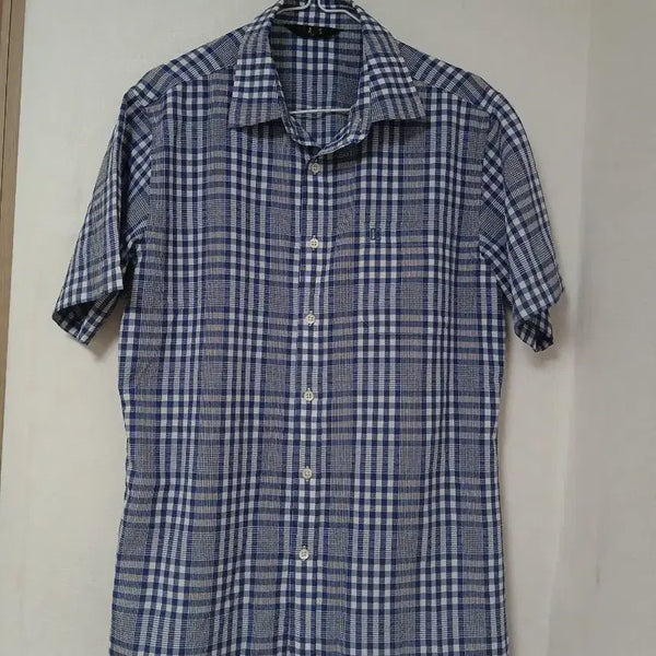 [BUNJANG] Daks Check Short Sleeve Shirt 100 / 닥스 체크 반팔 셔츠 100