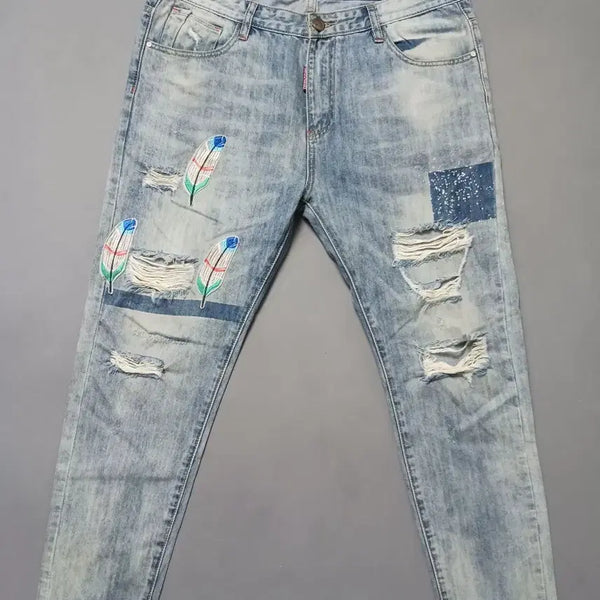 [BUNJANG] DSQUARED2 Feather Patch Dsquared Slim Jeans / [36] 디스퀘어드2 패더패치 디스 슬림진 청바지