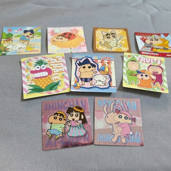 [BUNJANG] Crayon Shin-chan ChocoBI Sticker Set (9 pcs) / 짱구 초코비씰 스티커 9장 일괄
