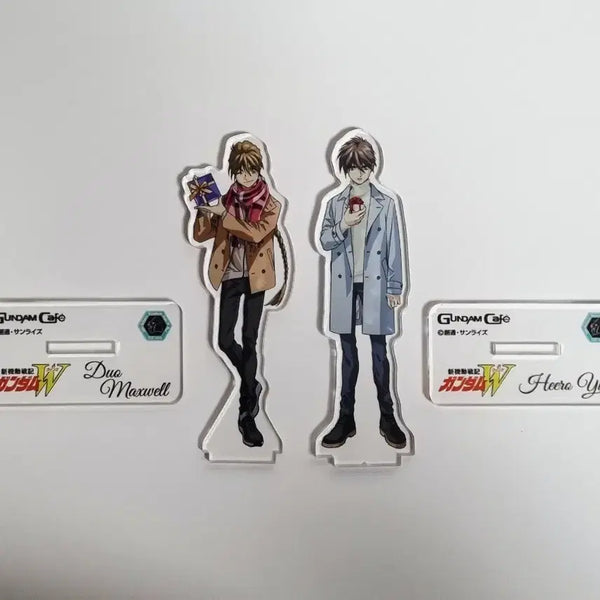 [BUNJANG] Gundam Wing Zero Custom Cafe Acrylic Stand Set / 건담w 윙 건담카페 아크릴스탠드 히이로 듀오 일괄 판매