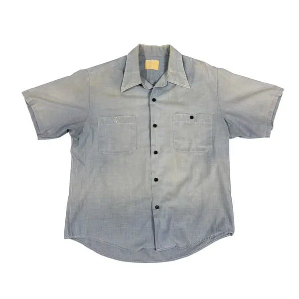 [BUNJANG] Vintage 70s Chambray Shirt XL / 빈티지 70s 샴브레이 셔츠 Chambray Shirt