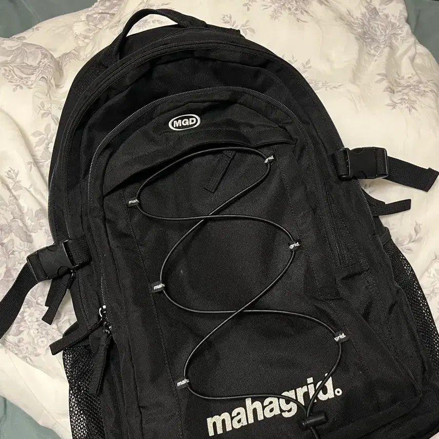 [BUNJANG] Mahagrid String Backpack Black / 마하그리드 스트링 백팩
