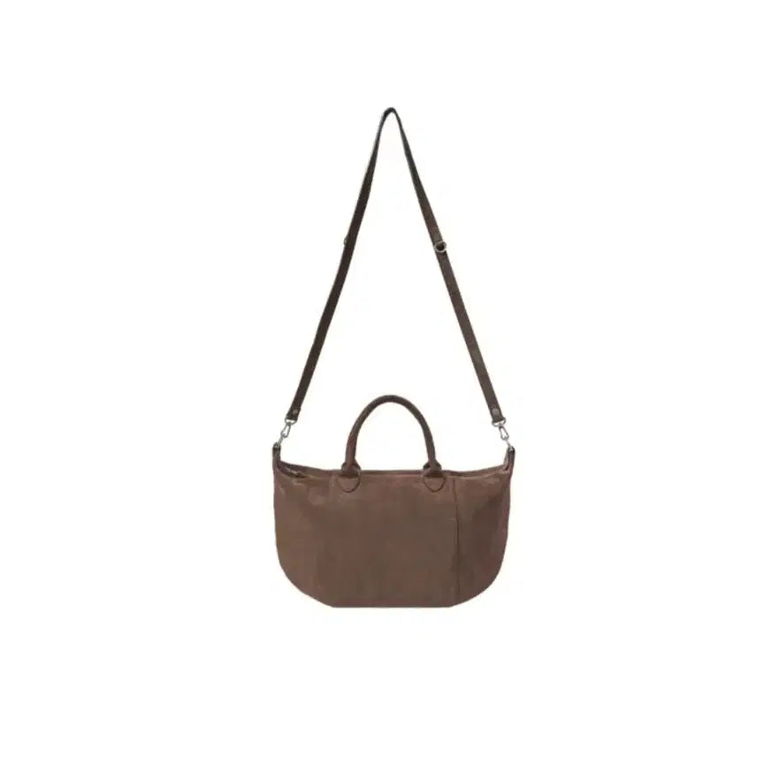 [BUNJANG] Afterpray Fortune Cookie Suede Crossbody Bag Brown / 애프터프레이 포춘 쿠키 크로스백 스웨이드 브라운