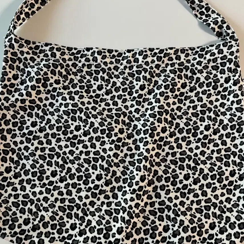[BUNJANG] EMIS Leopard Eco Bag White / 이미스 호피 에코백 화이트