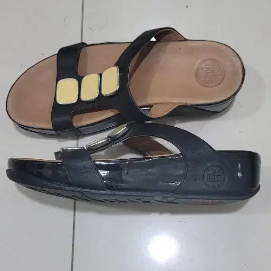 [BUNJANG] Fitflop Black Sandals 250 / 핏플랍 샌들 블랙 250