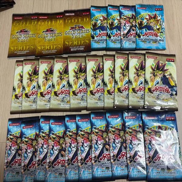 [BUNJANG] Yu-Gi-Oh! Sealed Booster Packs Bundle (Celestial Storm, Legacy of Darkness, Blue-Eyes White Dragon Legend, Gold Series) / 유희왕희귀팩(천공의성역, 어둠의유산, 백룡전설, 골드시리즈) 일괄 판매(1탄)
