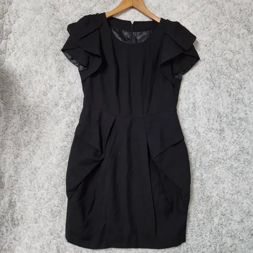 [BUNJANG] J893 Black Frill Dress / J893 [91-94-170] 블랙 프릴 원피스