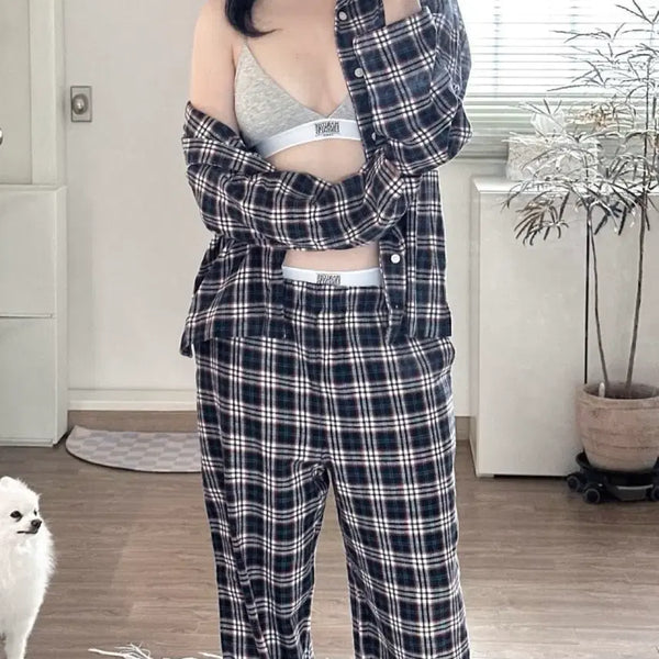 [BUNJANG] Marithe Francois Girbaud Pajama Set Blue / 마리떼프랑소와저버 파자마 블루 상 + 하