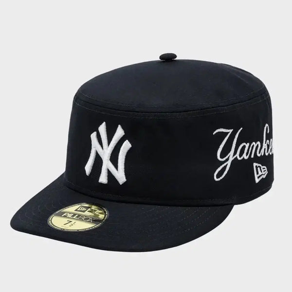 [BUNJANG] MLB New York Yankees Philbox Fitted Cap Navy 59.6cm / MLB 뉴욕 양키스 필박스 피티드캡 네이비 59.6cm