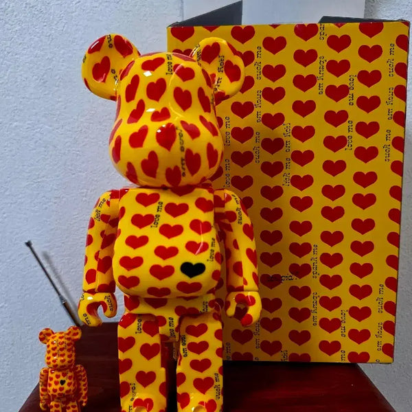 [BUNJANG] Hide Yellowheart Bearbrick 400% & 100% Set / 히데 엘로우하트 400% 100%세트 베어브릭