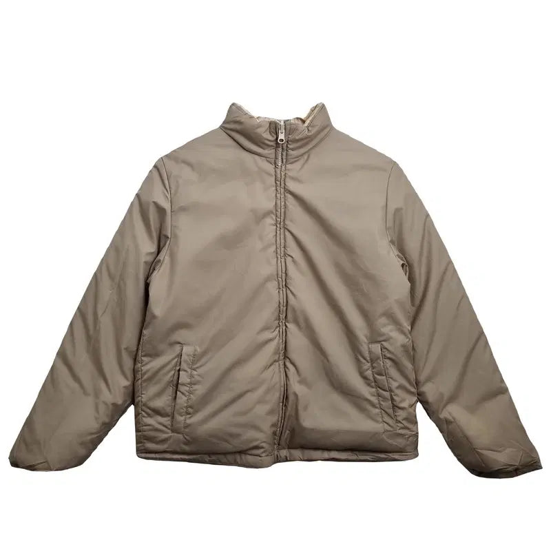 [BUNJANG] Uniqlo Beige Lightweight Down Jumper Jacket (M) / UNIQLO 유니클로 베이지 경량 패딩 점퍼 자켓 [M] 남녀공용